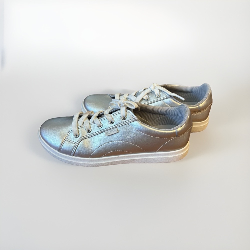 Skechers BOBS D'Vine Silver Flashy Moment Sneaker Women 6.5 EUC Hip Hop Mettalic